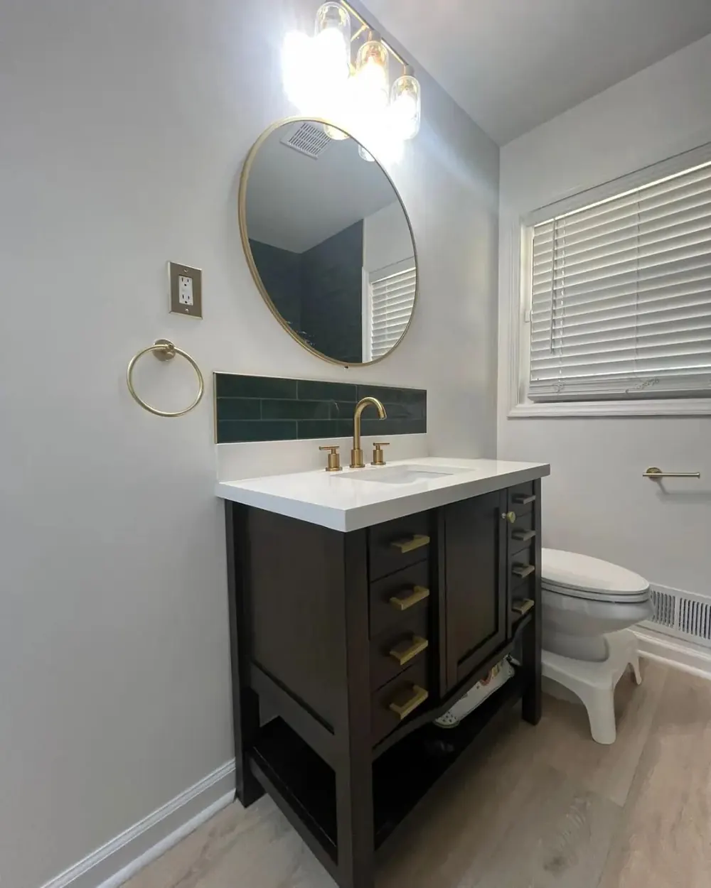 Complete bathroom remodel with new vanity, flooring and fixtures in Anchorage, Alaska — project 9